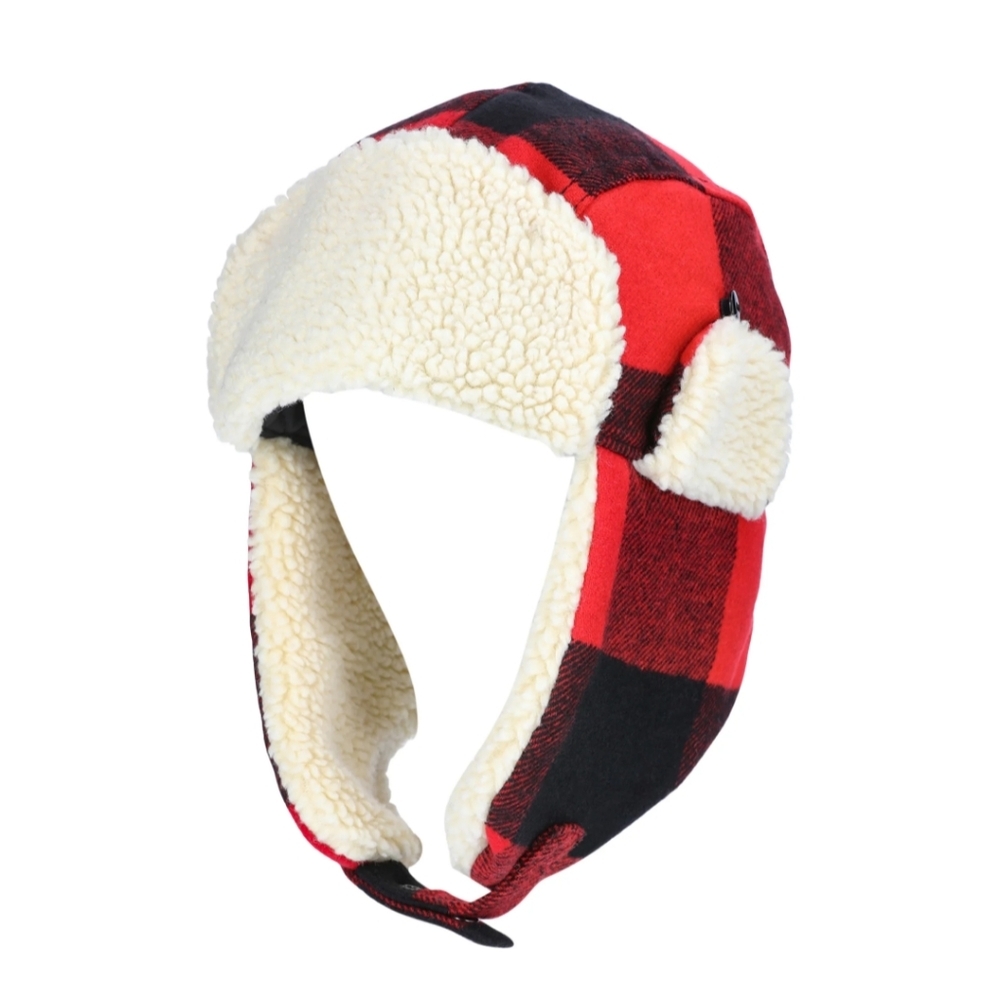 Ozark Trail Men's Trapper Hat, Red Plaid